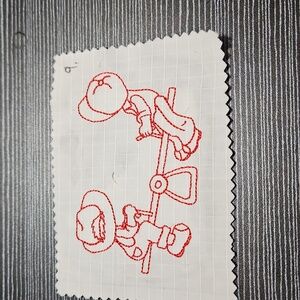 Handmade machine embroidery patch